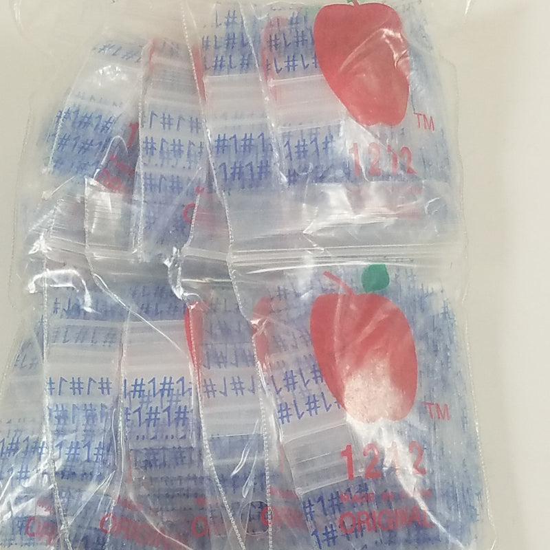 1212 Original Mini Ziplock 2.5mil Plastic Bags 1/2" x 1/2" Reclosable Baggies (Number One #1) - The Baggie Store