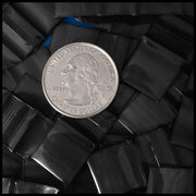 5858-S Original Mini Ziplock 2.5mil Plastic Bags 5/8" x 5/8" Reclosable Baggies (Black) - The Baggie Store