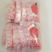 Red 5858 Original Apple Bags resealable bags, 5/8 inch square, ideal for storing small items or snacks.