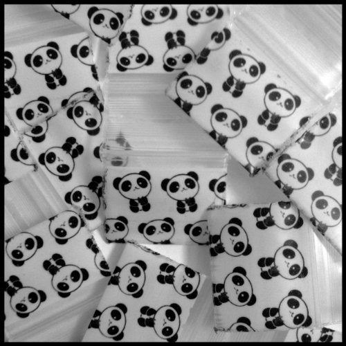 5858 Original Mini Ziplock 2.5mil Plastic Bags 5/8" x 5/8" Reclosable Baggies (Panda) - The Baggie Store