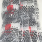 Original Apple Bags resealable bags with 5/8" x 5/8" size, featuring club designs for packaging or storage.