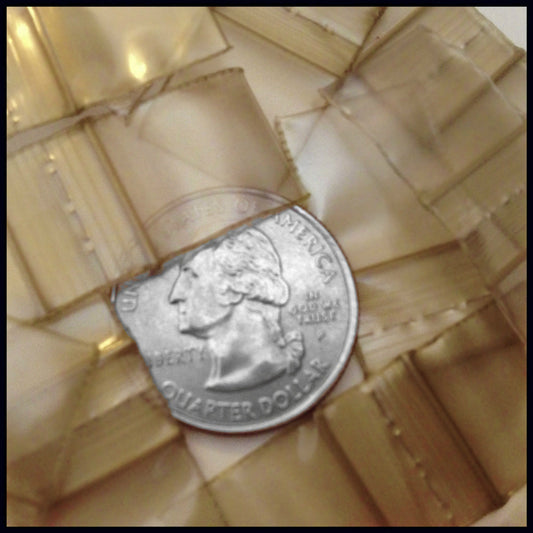 Gold resealable bags from Original Apple Bags, 5/8 inch by 5/8 inch, designed for secure storage and packaging.