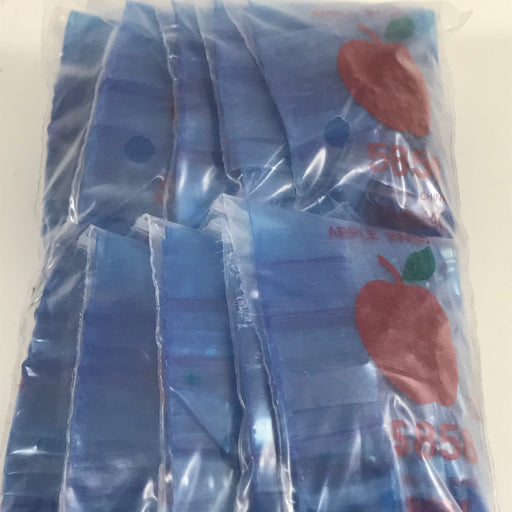 Blue resealable bags by Original Apple Bags, 5/8 inch by 5/8 inch, perfect for secure storage and packaging.