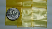 10125 Original Mini Ziplock 2.5mil Plastic Bags 1" x 1.25" Reclosable Baggies (Yellow) - The Baggie Store