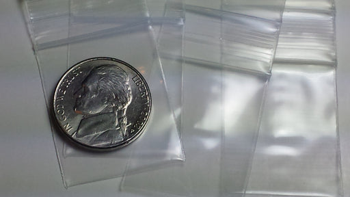10125 Original Mini Ziplock 2.5mil Plastic Bags 1" x 1.25" Reclosable Baggies (Clear) - The Baggie Store