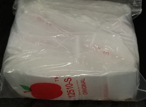12510-S Original Mini Ziplock 2.5mil Plastic Bags 1.25" x 1" Reclosable Baggies (Clear) - The Baggie Store