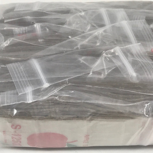 Gold resealable Apple Bags by Original Apple Bags, 1.25 x 1.25 inches, ideal for packaging small items or gifts.