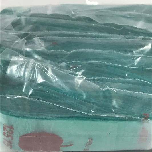 Green resealable bags from Original Apple Bags, 1.25" x 1.5", with the product number 12515, shown in the image.