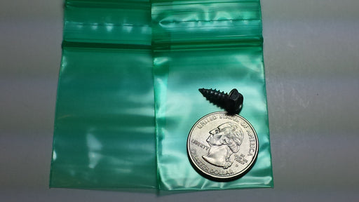 1520 Original Mini Ziplock 2.5mil Plastic Bags 1.5" x 1" Reclosable Baggies (Green) - The Baggie Store