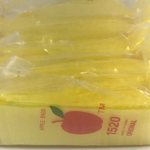 1520 Original Mini Ziplock 2.5mil Plastic Bags 1.5" x 1" Reclosable Baggies (Yellow) - The Baggie Store