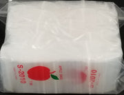 Clear resealable bags by Original Apple Bags, 2x1 inches, ideal for packaging and storage of small items.