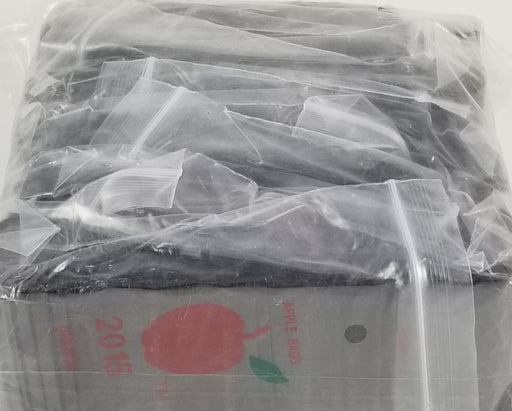 2015 Original Mini Ziplock 2.5mil Plastic Bags 2" x 1" Reclosable Baggies (Black) - The Baggie Store