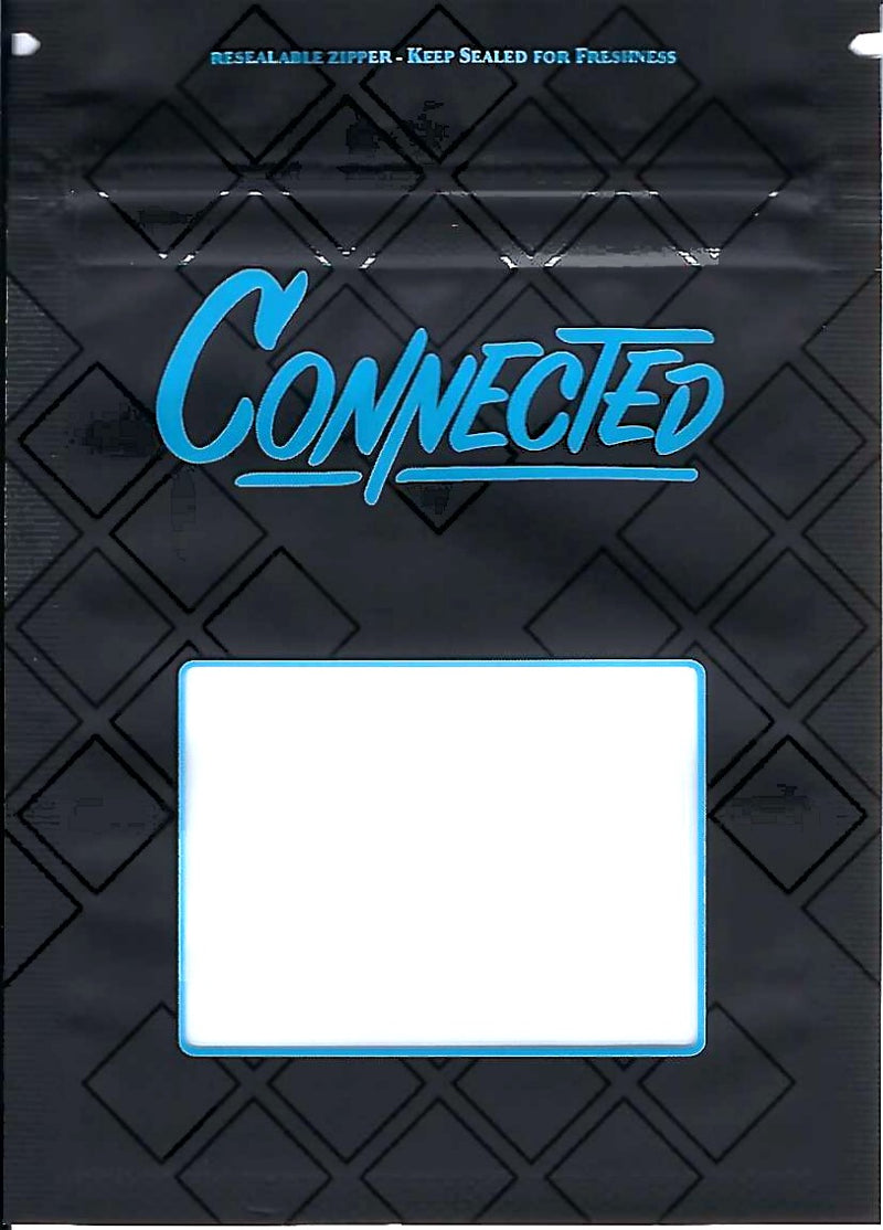 Smell-proof connected bags from The Baggie Store, 100-pack, durable resealable storage bags for discreet organization.