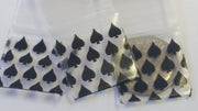 Original Apple Bags resealable bags, 3/4" x 3/4" size, designed for storing small items, with a clear, durable plastic construction.