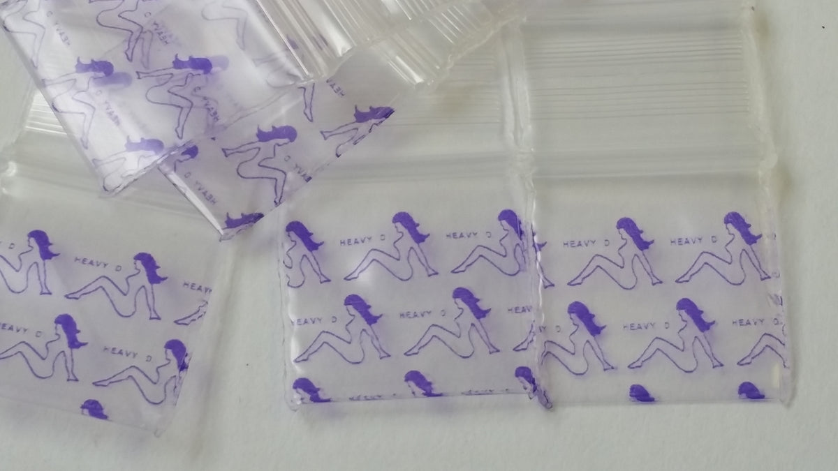Original Apple Bags resealable bags, 3/4" x 3/4", heavy-duty clear plastic for storage or packaging.