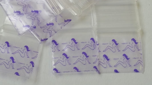 Original Apple Bags resealable bags, 3/4" x 3/4", heavy-duty clear plastic for storage or packaging.
