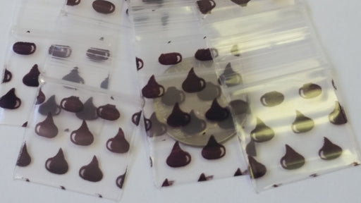 3434 Original Mini Ziplock 2.5mil Plastic Bags 3/4" x 3/4" Reclosable Baggies (Chocolate) - The Baggie Store