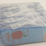 Blue 1.75" x 1.5" Original Apple Bags resealable bags, perfect for packaging small items or produce.
