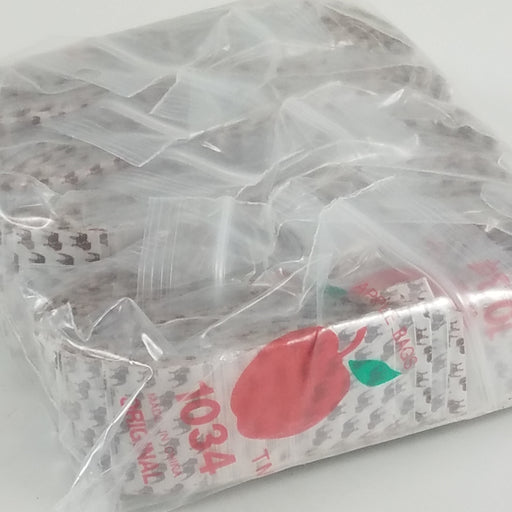 1034 Original Mini Ziplock 2.5mil Plastic Bags 1" x 3/4" Reclosable Baggies (Top Dog) - The Baggie Store
