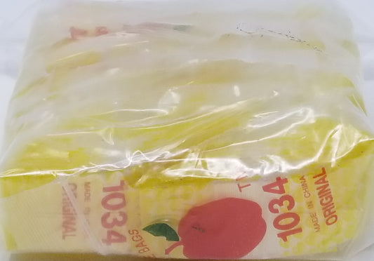 Original Apple Bags resealable taxi cab-themed bags, 1x3/4 inches, perfect for packaging or storage.