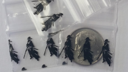 1034 Original Mini Ziplock 2.5mil Plastic Bags 1" x 3/4" Reclosable Baggies (Samurai Ninja) - The Baggie Store