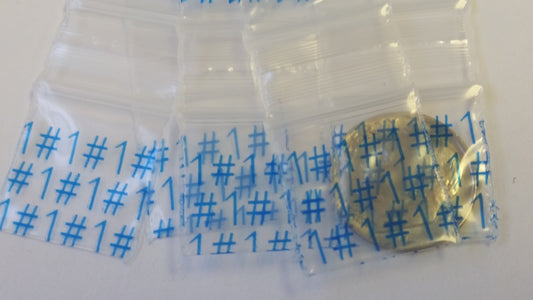 Resealable Original Apple Bags with 3/4" x 3/4" size, clear plastic bags for storing small items or produce.