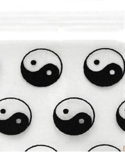 Resealable Apple Bags with TaiJi/Yin Yang design, 1" x 1", from Original Apple Bags, featuring a black and white yin-yang pattern.