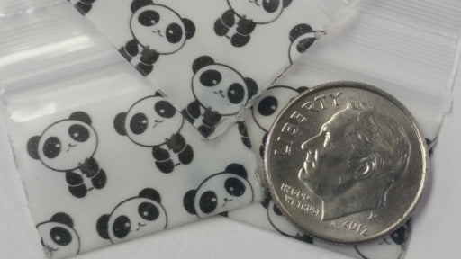 1034 Original Mini Ziplock 2.5mil Plastic Bags 1" x 3/4" Reclosable Baggies (Panda) - The Baggie Store