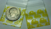 1010 Original Mini Ziplock 2.5mil Plastic Bags 1" x 1" Reclosable Baggies (Taxi Cab) - The Baggie Store