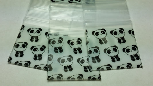 Original Apple Bags panda-themed 12534 small paper bag with panda illustration, measuring 1.25 by 0.75 inches.