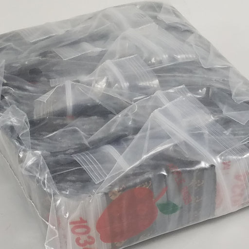 1034 Original Mini Ziplock 2.5mil Plastic Bags 1" x 3/4" Reclosable Baggies (Gold Skulls) - The Baggie Store