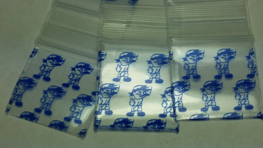 1010 Original Mini Ziplock 2.5mil Plastic Bags 1" x 1" Reclosable Baggies (Blue Boy) - The Baggie Store