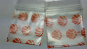 1010 Original Mini Ziplock 2.5mil Plastic Bags 1" x 1" Reclosable Baggies (Basketball) - The Baggie Store