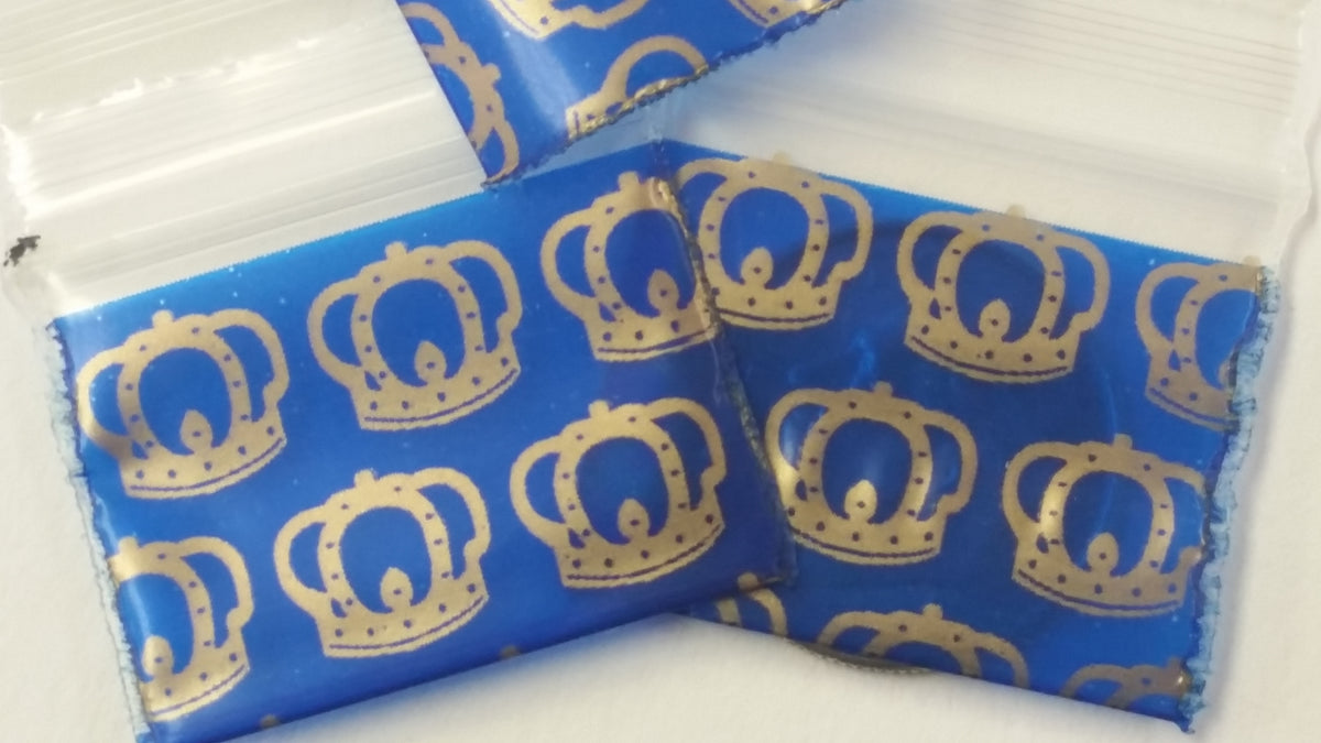 Image of a king figure on the 5858 Original Apple Bags 5/8" x 5/8" packaging showing the product design and branding.