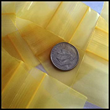 Yellow 1x1 inch resealable bags from Original Apple Bags, perfect for packaging or storage.