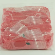 Red 1x1-inch resealable bags from Original Apple Bags, designed for secure storage and packaging.