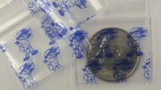 1034 Original Mini Ziplock 2.5mil Plastic Bags 1" x 3/4" Reclosable Baggies (Blue Boy Smoking) - The Baggie Store