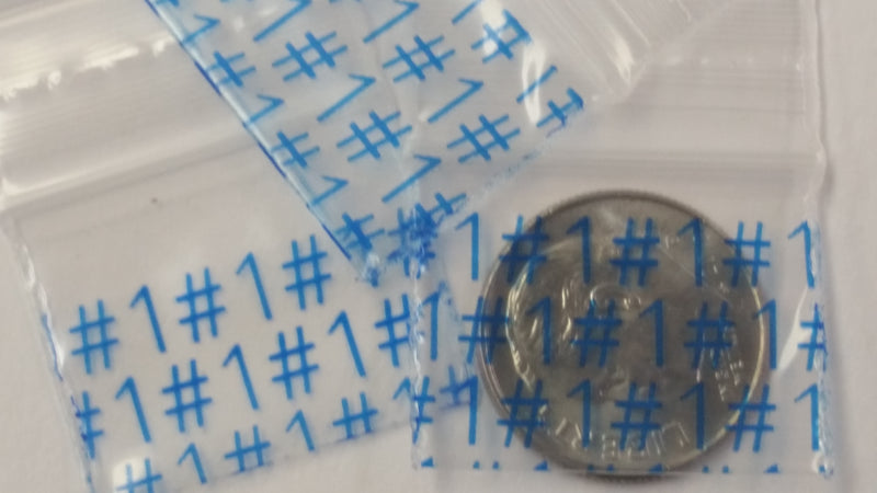 1034 Original Mini Ziplock 2.5mil Plastic Bags 1" x 3/4" Reclosable Baggies (Number One #1) - The Baggie Store