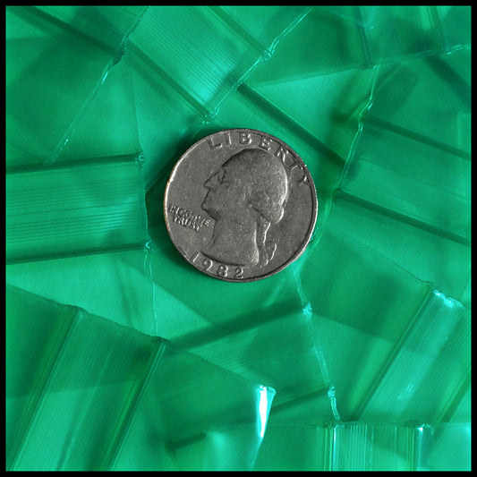 Green 5/8" x 5/8" Original Apple Bags made of durable material, perfect for storing and organizing small items.