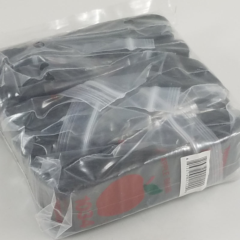 1034 Original Mini Ziplock 2.5mil Plastic Bags 1" x 3/4" Reclosable Baggies (Black) - The Baggie Store