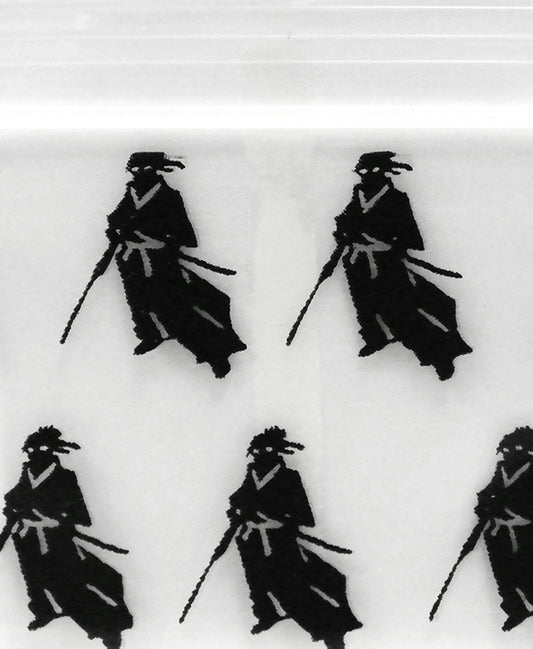 Original Apple Bags resealable bags with Samurai Ninja design, 1.25" x 3/4" for storing small items or snacks.