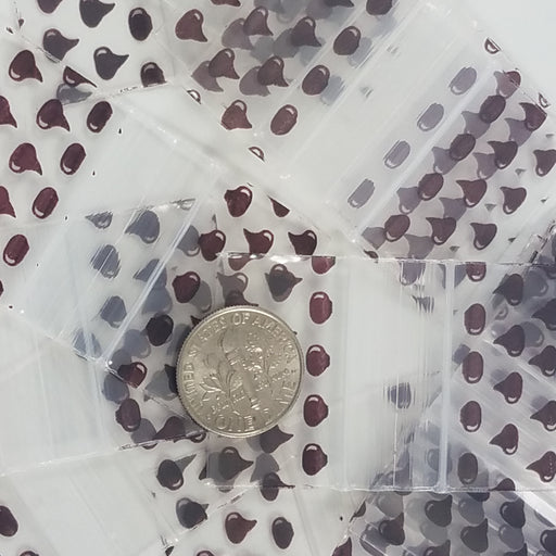12534 Original Mini Ziplock 2.5mil Plastic Bags 1.25" x 3/4" Reclosable Baggies (Chocolate) - The Baggie Store