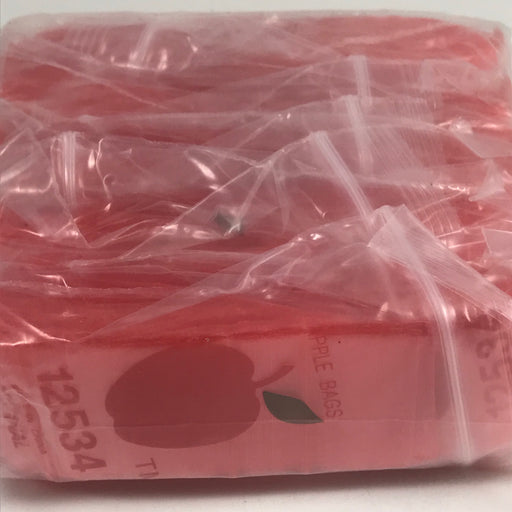 12534 Original Mini Ziplock 2.5mil Plastic Bags 1.25" x 3/4" Reclosable Baggies (Red) - The Baggie Store
