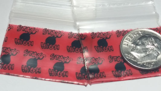 Resealable Original Apple Bags with 1.25" x 1" size, featuring a stay high design for secure storage.
