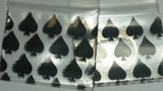 12510 Original Mini Ziplock 2.5mil Plastic Bags 1.25" x 1" Reclosable Baggies (Spades) - The Baggie Store