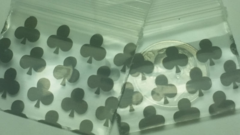 12510 Original Mini Ziplock 2.5mil Plastic Bags 1.25" x 1" Reclosable Baggies (Clubs) - The Baggie Store