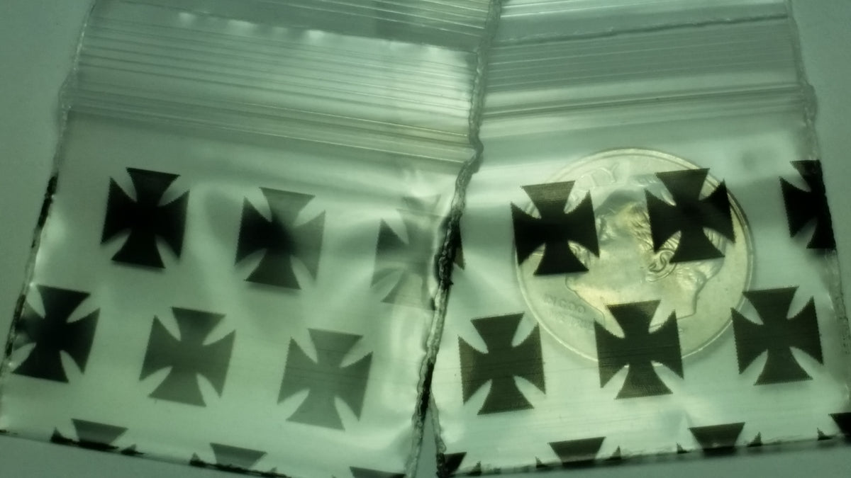 Original Apple Bags resealable chopper bags, 1.25 x 1 inch, clear plastic storage bags for food or small items.