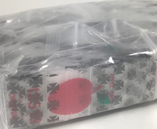 Original Apple Bags resealable chopper bags, 1.25" x 1", designed for food storage and freshness.