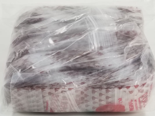 Resealable chocolate-colored apple bags, 1.25 x 1 inch, from Original Apple Bags, ideal for packaging small items.