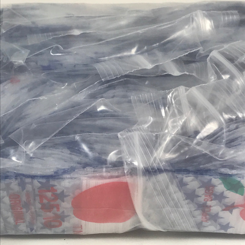 12510 Original Mini Ziplock 2.5mil Plastic Bags 1.25" x 1" Reclosable Baggies (Blue Star) - The Baggie Store